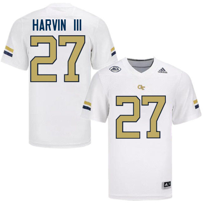 Pressley Harvin III Georgia Tech Jerseys,Georgia Tech Yellow Jackets College Football Uniforms-White